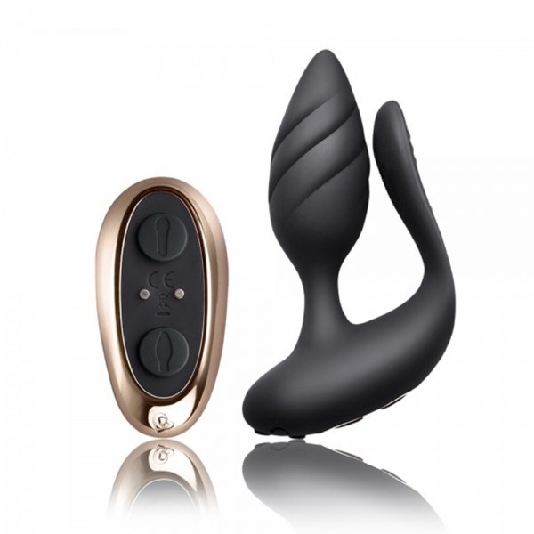 Rocks Off Cocktail Remote Control Couples Vibe Black